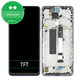 дисплей за Xiaomi Mi 10T Lite 5G, Тъчскрийн и рамка, черен, Black, TFT