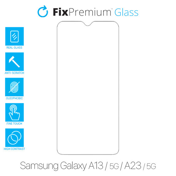 Закалено стъкло за Samsung A13, A13 5G, A23 и A23 5G, FixPremium
