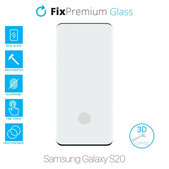 3D закалено стъкло за Samsung S20, FixPremium