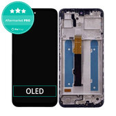 дисплей OLED за Motorola Moto G42 XT2233, Тъчскрийн и рамка, черен, Black