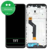 дисплей за Motorola Moto E7 Plus XT2081, Тъчскрийн и рамка, черен, Black, TFT