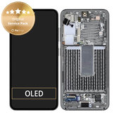 дисплей за Samsung S23 S911B, Тъчскрийн и рамка, GH82-30481C, GH82-30480C, зелен, Green, Genuine Service Pack