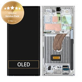 дисплей за Samsung S23 Ultra S918B, Тъчскрийн и рамка, GH82-30466G, GH82-30465G, Lime, Sky Blue, Genuine Service Pack