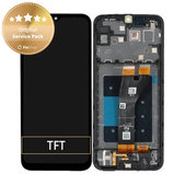 дисплей за Samsung A14 5G A146B, Тъчскрийн и рамка, GH82-30658A, GH81-23315A, GH81-23640A, черен, Black, Genuine Service Pack