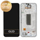 дисплей за Samsung A34 5G A346B, Тъчскрийн и рамка, GH82-31200B, GH82-31201B, Сребро, Silver, Genuine Service Pack