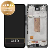 дисплей за Samsung A54 5G A546B, Тъчскрийн и рамка, GH82-31231A, GH82-31232A, черен, Black, Genuine Service Pack