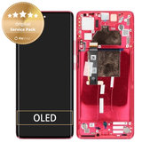 дисплей за Motorola Edge 30 Fusion, Тъчскрийн и рамка, 5D68C22034, Viva Magenta, Genuine Service Pack