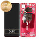 дисплей за Motorola Edge 30 Fusion, Тъчскрийн и рамка, 5D68C22034, Viva Magenta, Genuine Service Pack
