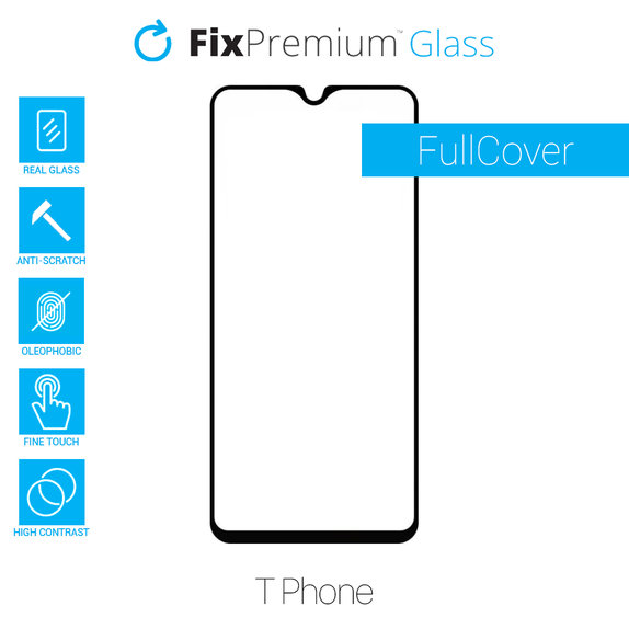 Закалено стъкло FullCover за T-Mobile T Phone / REVVL 6 5G, FixPremium