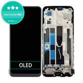 дисплей OLED за Oppo Reno 7 5G, Тъчскрийн и рамка, Stary Black