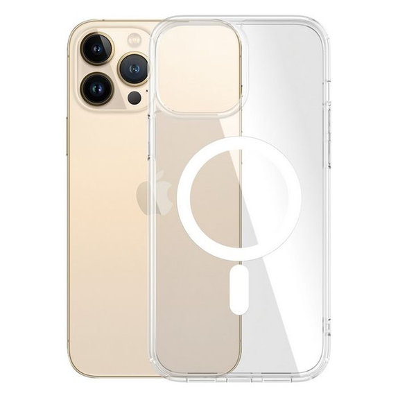 Калъф HardCase AB с MagSafe за iPhone 13 Pro Max, Прозрачен, Transparent