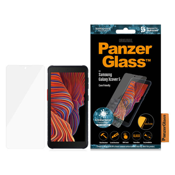 Закалено стъкло Case Friendly AB за Samsung Galaxy Xcover 5, Прозрачно, PanzerGlass