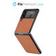 Калъф въглероден за Samsung Galaxy Z Flip 2, Кафяво, FixPremium