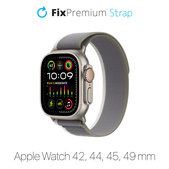 Каишка Trail Loop за Apple Watch (42, 44, 45 и 49mm), Сив, Gray, FixPremium