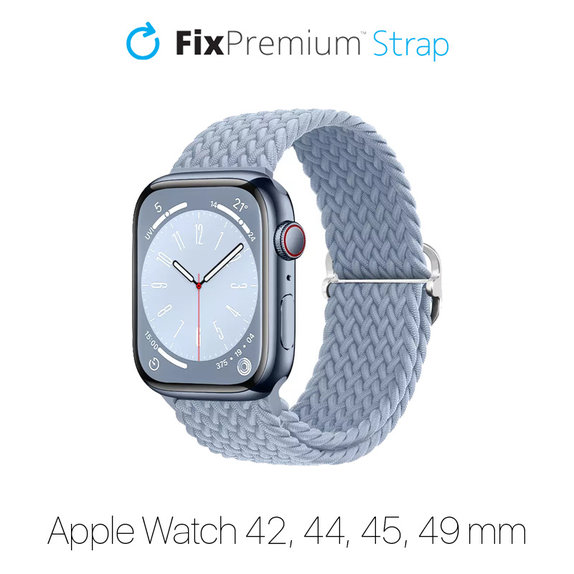 Каишка Solo Loop за Apple Watch (42, 44, 45 и 49mm), светлосин, light blue, FixPremium