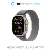 Каишка Trail Loop за Apple Watch (38, 40 и 41mm), Сив, Gray, FixPremium