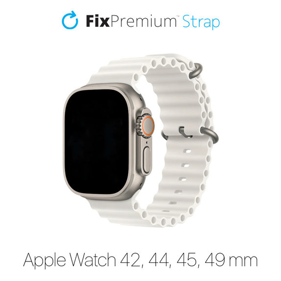 Каишка Ocean Loop за Apple Watch (42, 44, 45 и 49mm), Бял, White, FixPremium
