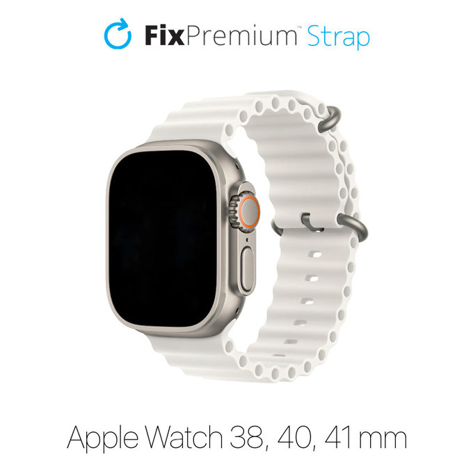 Каишка Ocean Loop за Apple Watch (38, 40 и 41mm), Бял, White, FixPremium