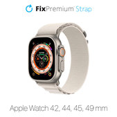 Каишка Alpine Loop за Apple Watch (42, 44, 45 и 49mm), Starlight, FixPremium