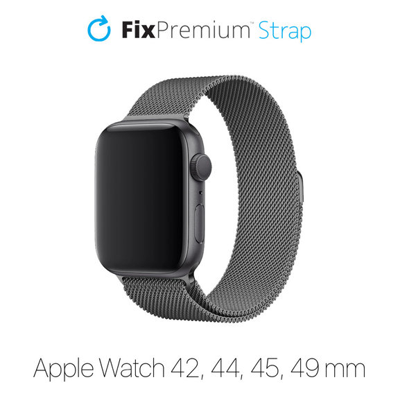 Каишка Milanese Loop за Apple Watch (42, 44, 45 и 49mm), Graphite, FixPremium