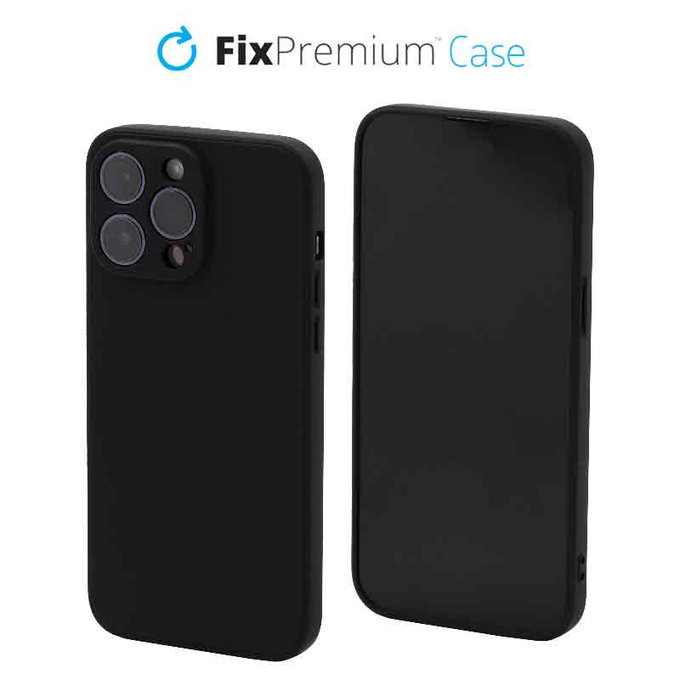Калъф Rubber за iPhone 14 Pro Max, Черно, Black