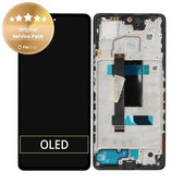 дисплей за Xiaomi Redmi Note 12 Pro 5G, Тъчскрийн и рамка, 5600010M1600, Midnight Black, Genuine Service Pack