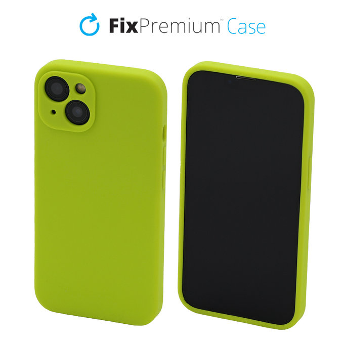 Силиконов калъф за iPhone 13, neon Зелен, Green