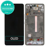 дисплей OLED за Samsung A53 A536B, Тъчскрийн и рамка, Awesome Black
