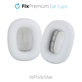 Резервни възглавнички за уши за Apple AirPods Max, плат, Бял, White, FixPremium