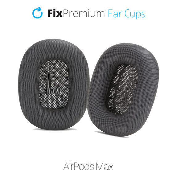 Резервни възглавнички за уши за Apple AirPods Max, плат, Space Gray, FixPremium