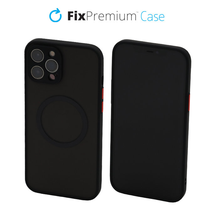Калъф Matte с MagSafe за iPhone 12 Pro Max, Черно, Black