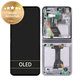 дисплей за Samsung Z Flip 5 F731B, Тъчскрийн и рамка, GH82-31828C, GH82-31827C, Lavender, Genuine Service Pack
