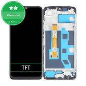 дисплей за Oppo A17, Тъчскрийн и рамка, Midnight Black, TFT