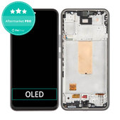 дисплей OLED за Samsung A54 5G A546B, Тъчскрийн и рамка, черен, Black