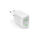 Зарядно устройство MiniPro 2x USB-C, GaN, 35W, Бял, White, PURO