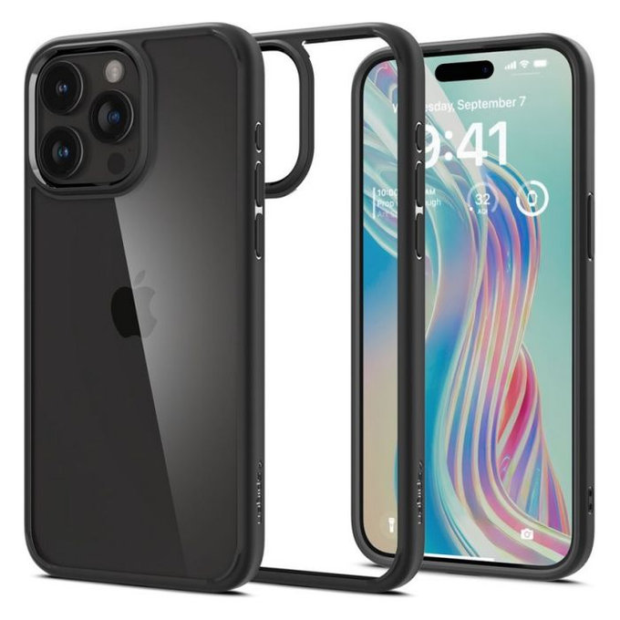 Калъф Ultra Hybrid за iPhone 15 Pro, Matte Black