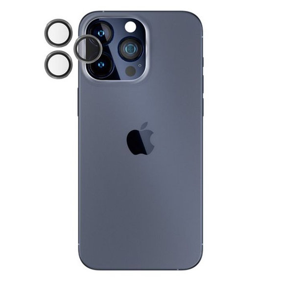 Протектор за обектив на задна камера Hoops за iPhone 15 Pro и 15 Pro Max, Прозрачен, Transparent, PanzerGlass