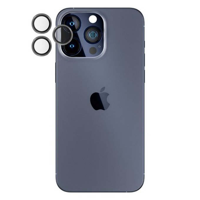 Протектор за обектив на задна камера Hoops за iPhone 15 Pro и 15 Pro Max, Прозрачен, Transparent, PanzerGlass