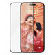 Закалено стъкло UWF с апликатор за iPhone 15, Черно, Black, PanzerGlass