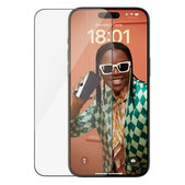 Закалено стъкло UWF с апликатор за iPhone 15 Pro Max, Черно, Black, PanzerGlass