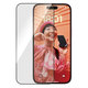 Закалено стъкло Re:fresh UWF с апликатор за iPhone 15, Черно, Black, PanzerGlass