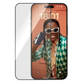 Закалено стъкло Re:fresh UWF с апликатор за iPhone 15 Pro Max, Черно, Black, PanzerGlass