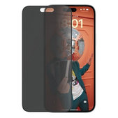 Закалено стъкло UWF Privacy с апликатор за iPhone 15 Plus, Черно, Black, PanzerGlass