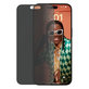 Закалено стъкло UWF Privacy с апликатор за iPhone 15 Pro Max, Черно, Black, PanzerGlass