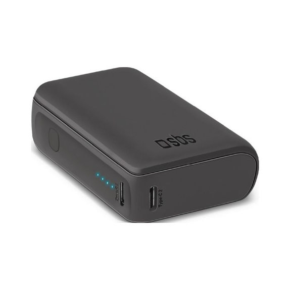 Външна батерия NanoTube, 10 000 mAh, Черно, Black, SBS