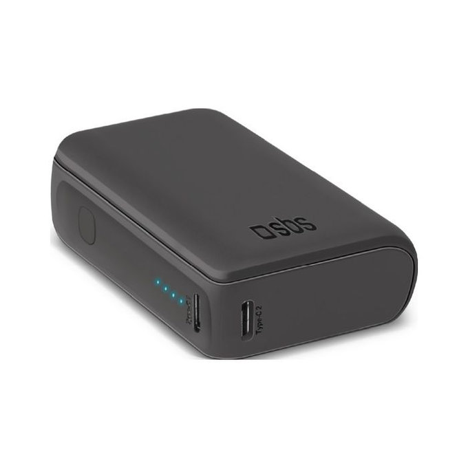 Външна батерия NanoTube, 10 000 mAh, Черно, Black, SBS