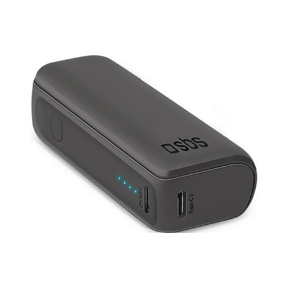 Външна батерия NanoTube, 5000 mAh, Черно, Black, SBS