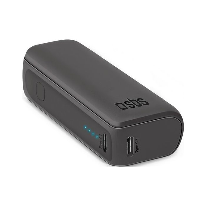 Външна батерия NanoTube, 5000 mAh, Черно, Black, SBS