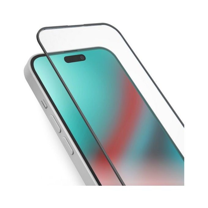 Закалено стъкло Full Cover за iPhone 15, Черно, Black, SBS