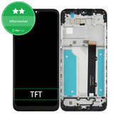 дисплей за LG K41S, Тъчскрийн и рамка, черен, Black, TFT